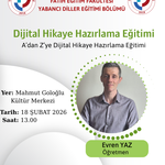 Dijital Hikâye Hazırlama Eğitimi Yoğun Katılımla Gerçekleştirildi